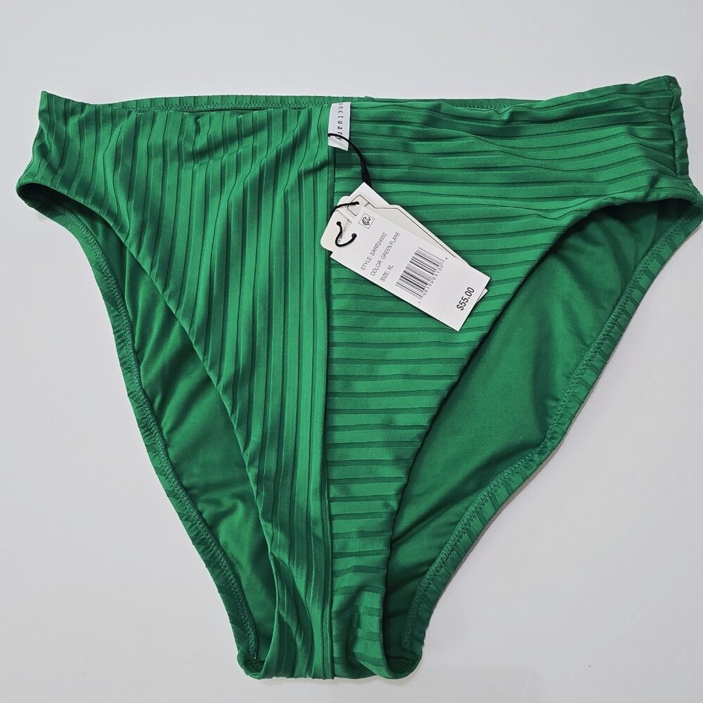 Nwt Sanctuary - XL Women's Green Refresh High Waist High Leg Swim Bikini Bottoms